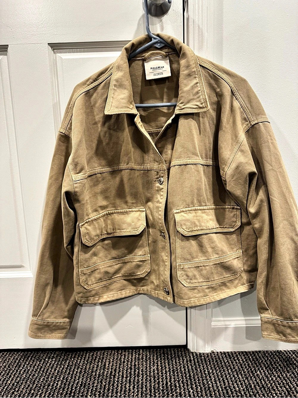 Pull&Bear Utility Jacket in Brown Like New